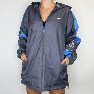 Retro 90s Nike Gray Spellout Windbreaker Jacket